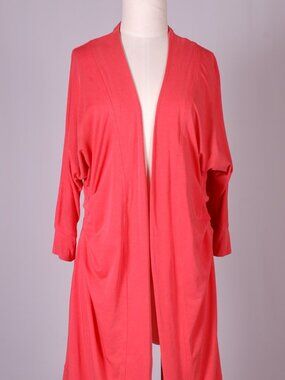 EUC Lululemon Namaste Open Front Yoga Coral Cardigan, Sz - 8
